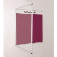 THEMEBOARD TAMPERPROOF NOTICEBOARD - 900 x 600MM (HXW) - BURGUNDY