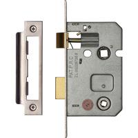 The York Bathroom/Privacy Lock 65mm in Satin Nickel Finish