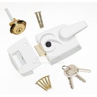 The ERA Replacement Front Door Lock 60mm in White Painted Finish