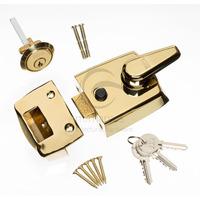 The ERA Replacement Front Door Lock 60mm in Polished Brass Finish