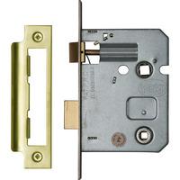 The York Bathroom/Privacy Lock 78mm in Polished Brass Finish