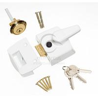 The ERA Replacement Front Door Lock 40mm in White Painted Finish