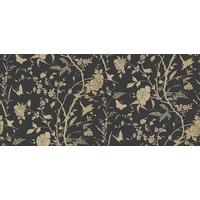 Thibaut Wallpapers Liang Black with Metallic Gold, T36179