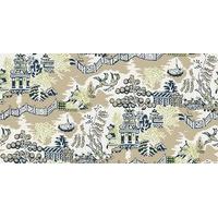 Thibaut Wallpapers Luzon Navy on Beige, T36110