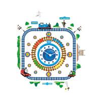 Thomas the Tank Engine Tick Tock Clock and Wall Stickers