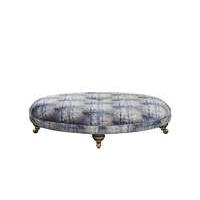 The Derwent Collection Fabric Oval Footstool