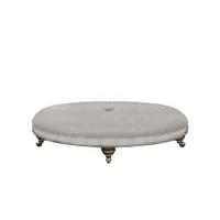 The Derwent Collection Fabric Oval Footstool