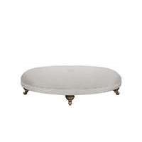 The Derwent Collection Fabric Oval Footstool