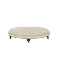 The Derwent Collection Fabric Oval Footstool
