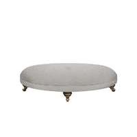 The Derwent Collection Fabric Oval Footstool