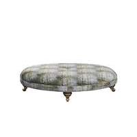 The Derwent Collection Fabric Oval Footstool