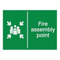 The House Nameplate Company PVC Self Adhesive Fire Assembly Point Sign (H)150mm (W)200mm