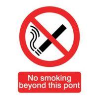 The House Nameplate Company PVC Self Adhesive No Smoking Beyond This Point Sign (H)200mm (W)150mm
