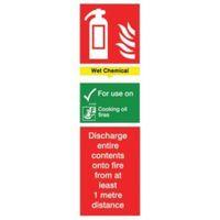 The House Nameplate Company PVC Self Adhesive Fire Extinguisher Wet Chemical Sign (H)280mm (W)85mm
