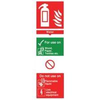 The House Nameplate Company PVC Self Adhesive Fire Extinguisher Water Sign (H)280mm (W)85mm