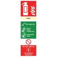 The House Nameplate Company PVC Self Adhesive Fire Extinguisher Foam Sign (H)280mm (W)85mm