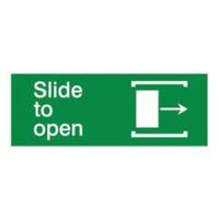 The House Nameplate Company PVC Self Adhesive Slide to Open Arrow Right Sign (H)80mm (W)200mm