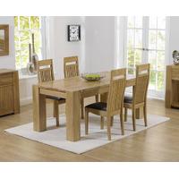 thames 150cm oak dining table with monaco chairs