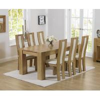 thames 180cm oak dining table with toronto chairs