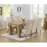 thames 180cm oak dining table with cannes chairs