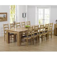 thames 300cm oak dining table with vermont chairs