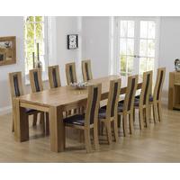 thames 300cm oak dining table with toronto chairs