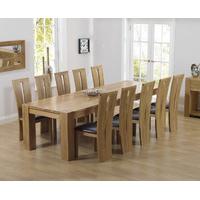 thames 300cm oak dining table with montreal chairs