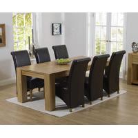 thames 220cm oak dining table with kentucky chairs