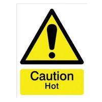The House Nameplate Company PVC Self Adhesive Caution Hot Sign (H)200mm (W)150mm