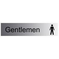 The House Nameplate Company PVC Self Adhesive Gentlemen Sign (H)50mm (W)225mm