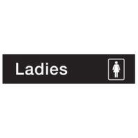 The House Nameplate Company PVC Self Adhesive Ladies Sign (H)50mm (W)200mm