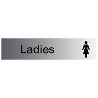 The House Nameplate Company PVC Self Adhesive Ladies Sign (H)50mm (W)225mm