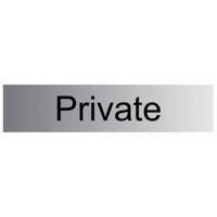 The House Nameplate Company PVC Self Adhesive Private Sign (H)50mm (W)225mm
