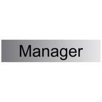 The House Nameplate Company PVC Self Adhesive Manager Sign (H)50mm (W)225mm