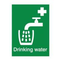 The House Nameplate Company PVC Self Adhesive Drinking Water Sign (H)200mm (W)150mm