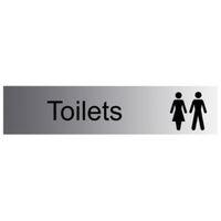 The House Nameplate Company PVC Self Adhesive Toilets Sign (H)50mm (W)225mm
