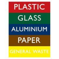 The House Nameplate Company PVC Self Adhesive Recycling Bin Sticker (H)200mm (W)150mm