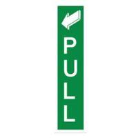 The House Nameplate Company PVC Self Adhesive Fire Exit Vertical Pull Sign (H)200mm (W)50mm