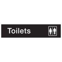 The House Nameplate Company PVC Self Adhesive Toilets Sign (H)50mm (W)200mm