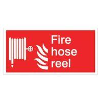 The House Nameplate Company PVC Self Adhesive Fire Hose Reel Sign (H)100mm (W)200mm