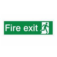 The House Nameplate Company PVC Self Adhesive Fire Exit Running Man Right Sign (H)125mm (W)400mm