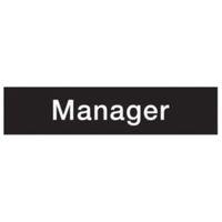 The House Nameplate Company PVC Self Adhesive Manager Sign (H)50mm (W)200mm