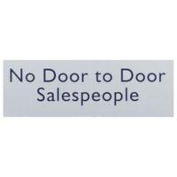 The House Nameplate Company PVC Self Adhesive No Door to Door Salespeople Sign (H)50mm (W)150mm