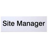 The House Nameplate Company PVC Self Adhesive Site Manager Sign (H)100mm (W)250mm