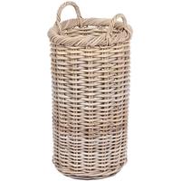 The Wicker Merchant Round Tapered Basket with Ear Handles