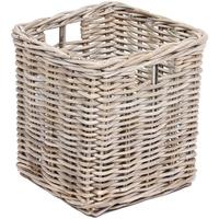 The Wicker Merchant Square Basket with Hole Handles