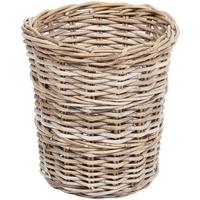 The Wicker Merchant Round Tapered Basket with Borders
