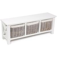 The Wicker Merchant 3 Basket Horizontal Cabinet with Cotton Linings