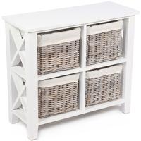 the wicker merchant 4 basket square cabinet with cotton linings