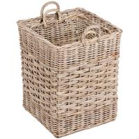 The Wicker Merchant Square Baskets with Ear Handles (Set of 2)